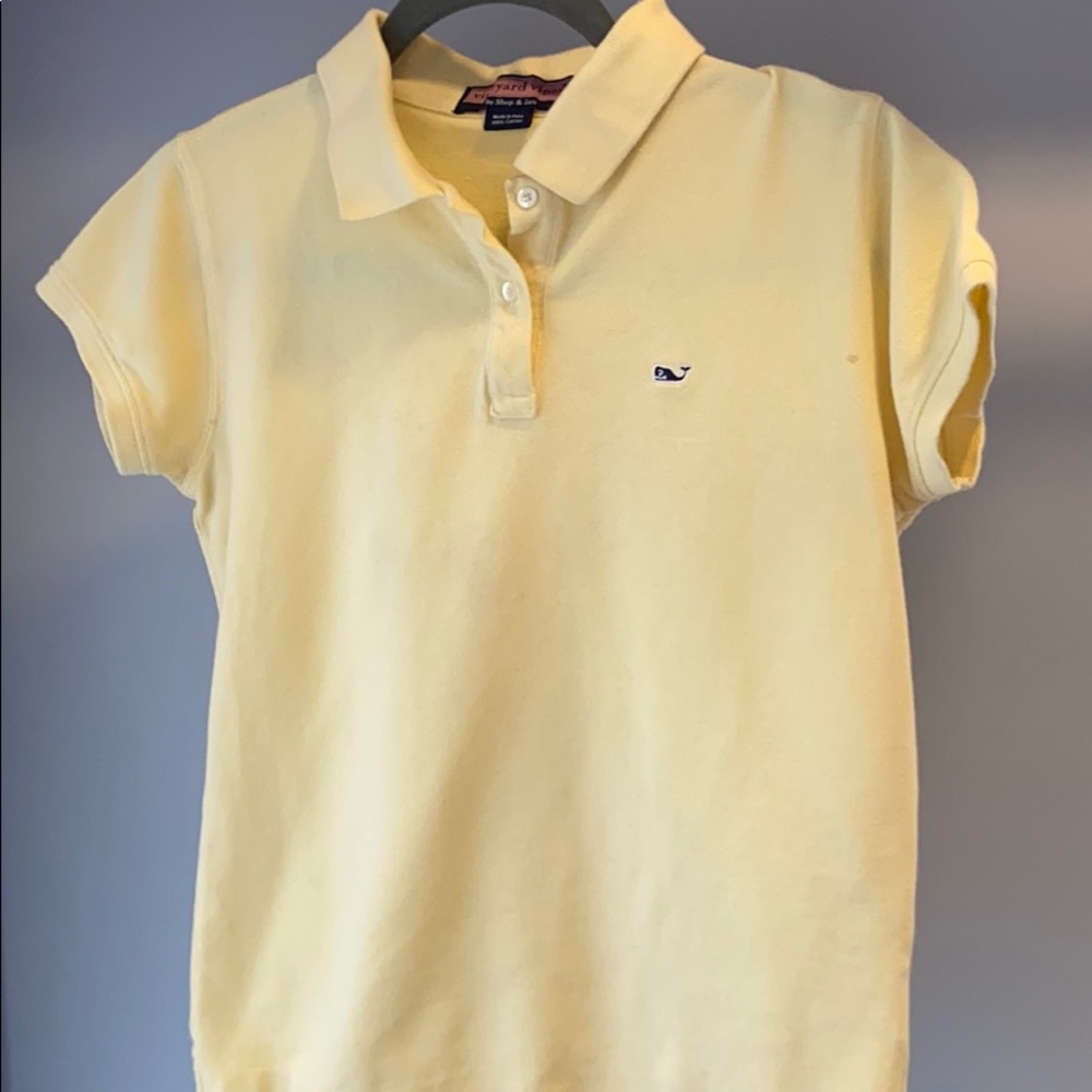 Vineyard Vines light yellow polo shirt
